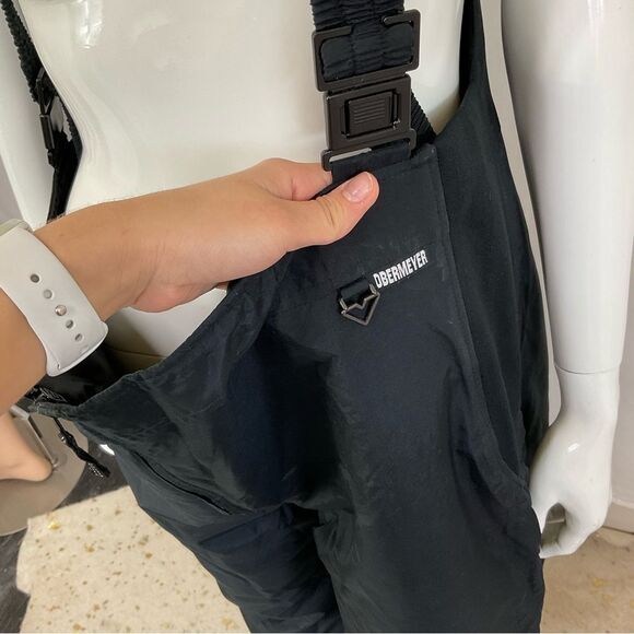 Obermeyer Vintage 90’s Ober Bib Insulated Ski Snow Board Overall Pant Black 20 - Picture 8 of 16